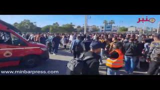 الأساتذة المتعاقدين من امام وزارة التربية والتعليم العالي والرياضة …. نايضة زرواطة